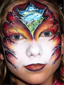 Teenager Party Face Pinting Makeup